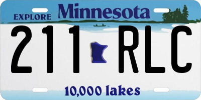 MN license plate 211RLC
