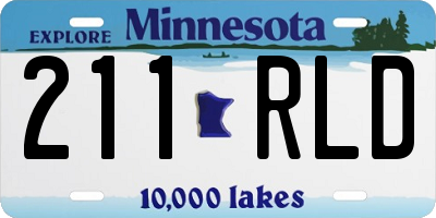MN license plate 211RLD