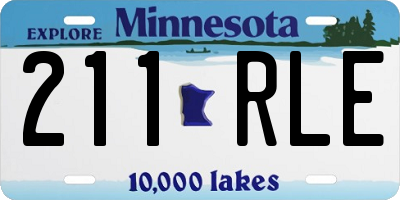 MN license plate 211RLE