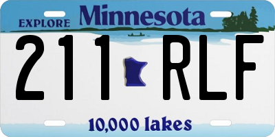 MN license plate 211RLF