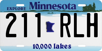 MN license plate 211RLH