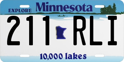 MN license plate 211RLI