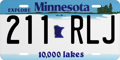 MN license plate 211RLJ