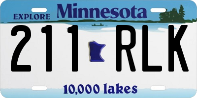 MN license plate 211RLK
