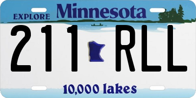 MN license plate 211RLL