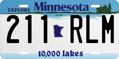 MN license plate 211RLM