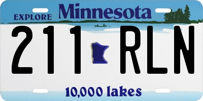 MN license plate 211RLN