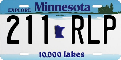MN license plate 211RLP