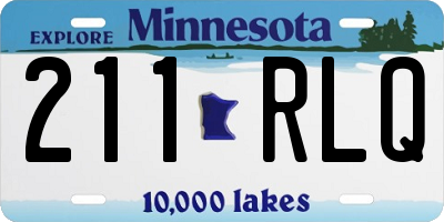 MN license plate 211RLQ