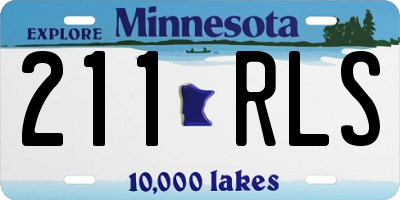 MN license plate 211RLS