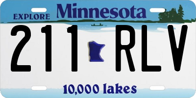 MN license plate 211RLV
