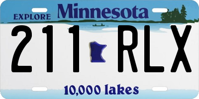 MN license plate 211RLX