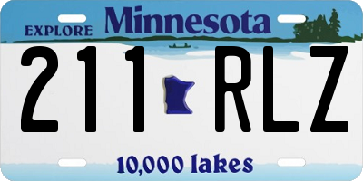 MN license plate 211RLZ