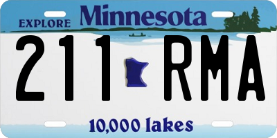 MN license plate 211RMA