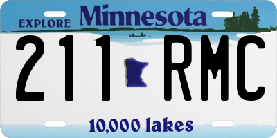 MN license plate 211RMC