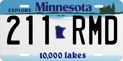 MN license plate 211RMD