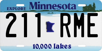 MN license plate 211RME