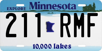 MN license plate 211RMF