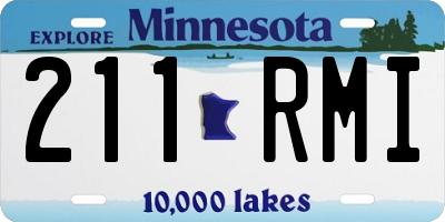 MN license plate 211RMI