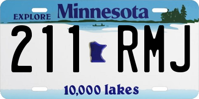 MN license plate 211RMJ