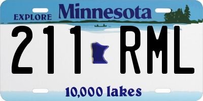 MN license plate 211RML