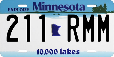 MN license plate 211RMM