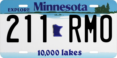 MN license plate 211RMO