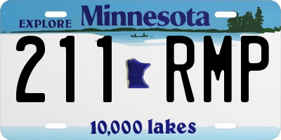 MN license plate 211RMP