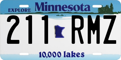 MN license plate 211RMZ