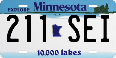 MN license plate 211SEI