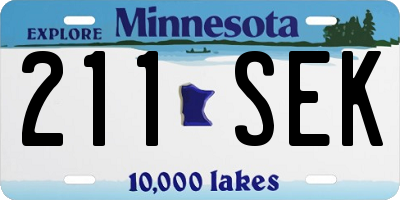 MN license plate 211SEK