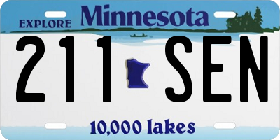 MN license plate 211SEN