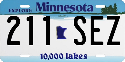 MN license plate 211SEZ