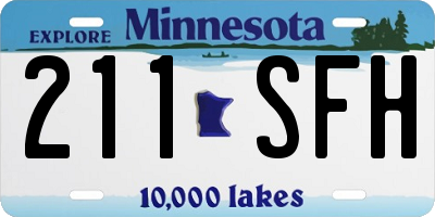 MN license plate 211SFH