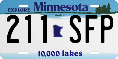 MN license plate 211SFP