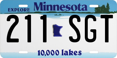 MN license plate 211SGT