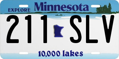 MN license plate 211SLV