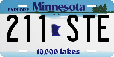 MN license plate 211STE
