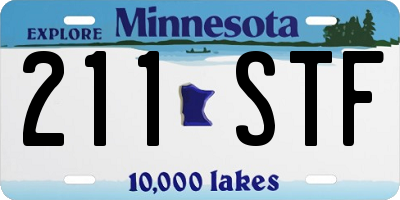 MN license plate 211STF