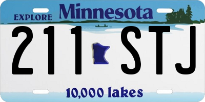 MN license plate 211STJ