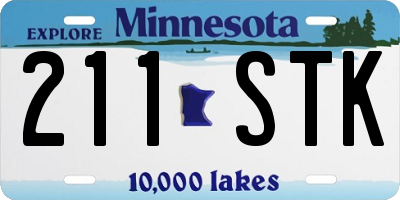 MN license plate 211STK