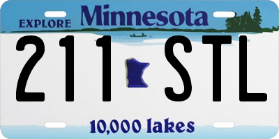 MN license plate 211STL