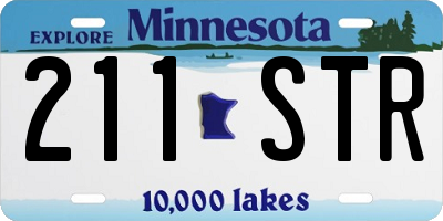 MN license plate 211STR