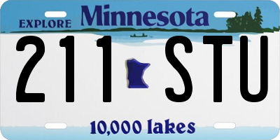 MN license plate 211STU
