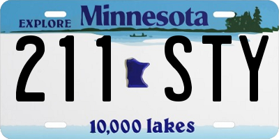 MN license plate 211STY