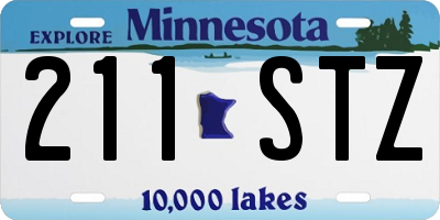 MN license plate 211STZ