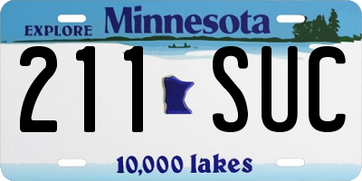 MN license plate 211SUC
