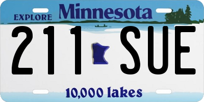 MN license plate 211SUE