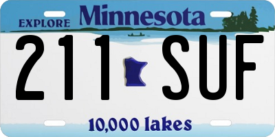 MN license plate 211SUF