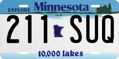 MN license plate 211SUQ